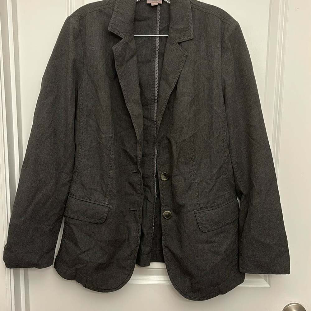 J.Jill Gray 2 Button Blazer Jacket Coat Size Medium